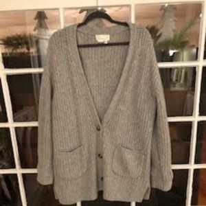 Anthropologie Gray Boyfriend Cardigan